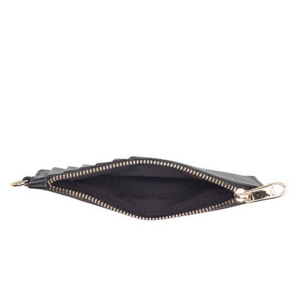 FURLA Classic Credit Card Case Leather Wallet Wristlet, Black, Wrist Strap, NWT - Picture 3 of 16